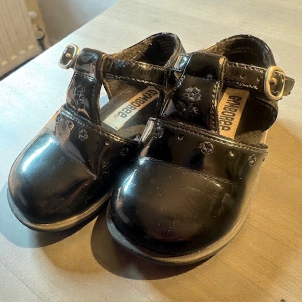 Gymboree BLACK PATENT Mary Janes Toddler Size 4